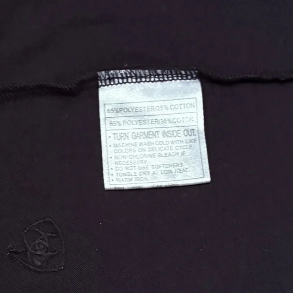 ARIAT Black Western Knit Shirt with Studded  & Embroidered Design XXL - Picture 6 of 9